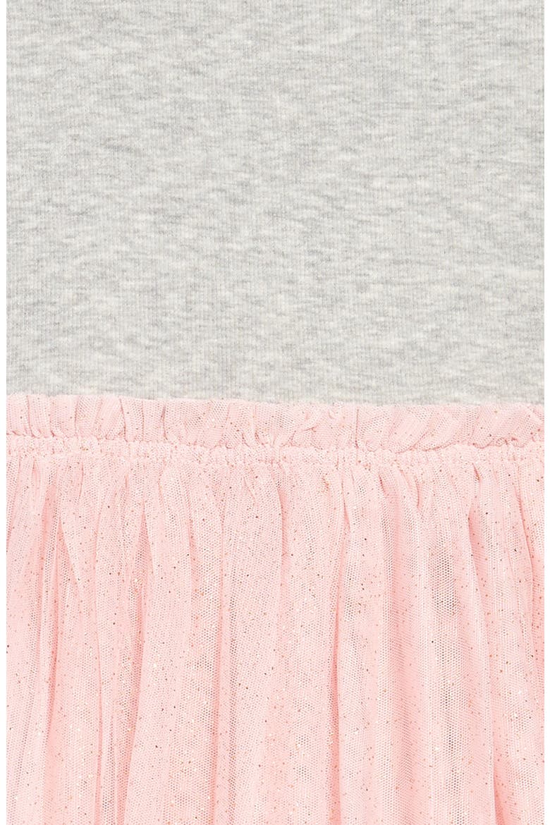 Kids' Pullover Tutu Dress, Alternate, color, GREY HEATHER- PINK SPARKLE