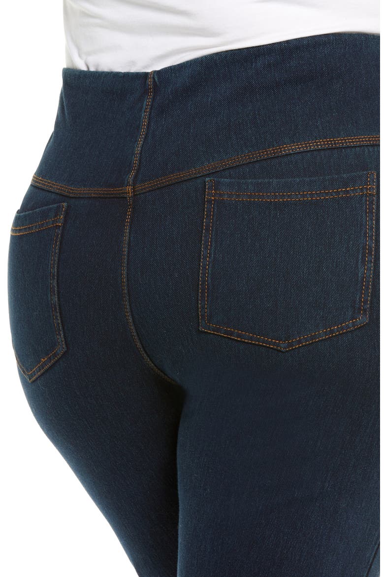 'Lyssentials High Rise Boyfriend Denim Leggings, Alternate, color, INDIGO