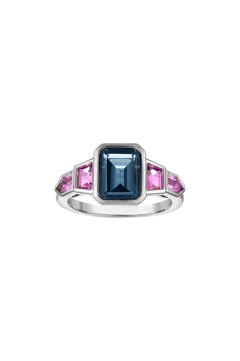 Topaz and Pink Sapphire Statement Ring, Main, color, WHITE