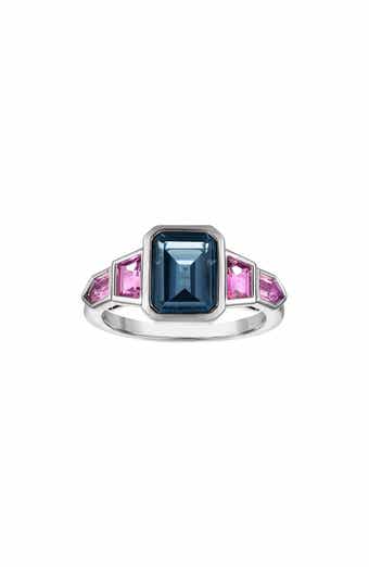 Topaz and Pink Sapphire Statement Ring