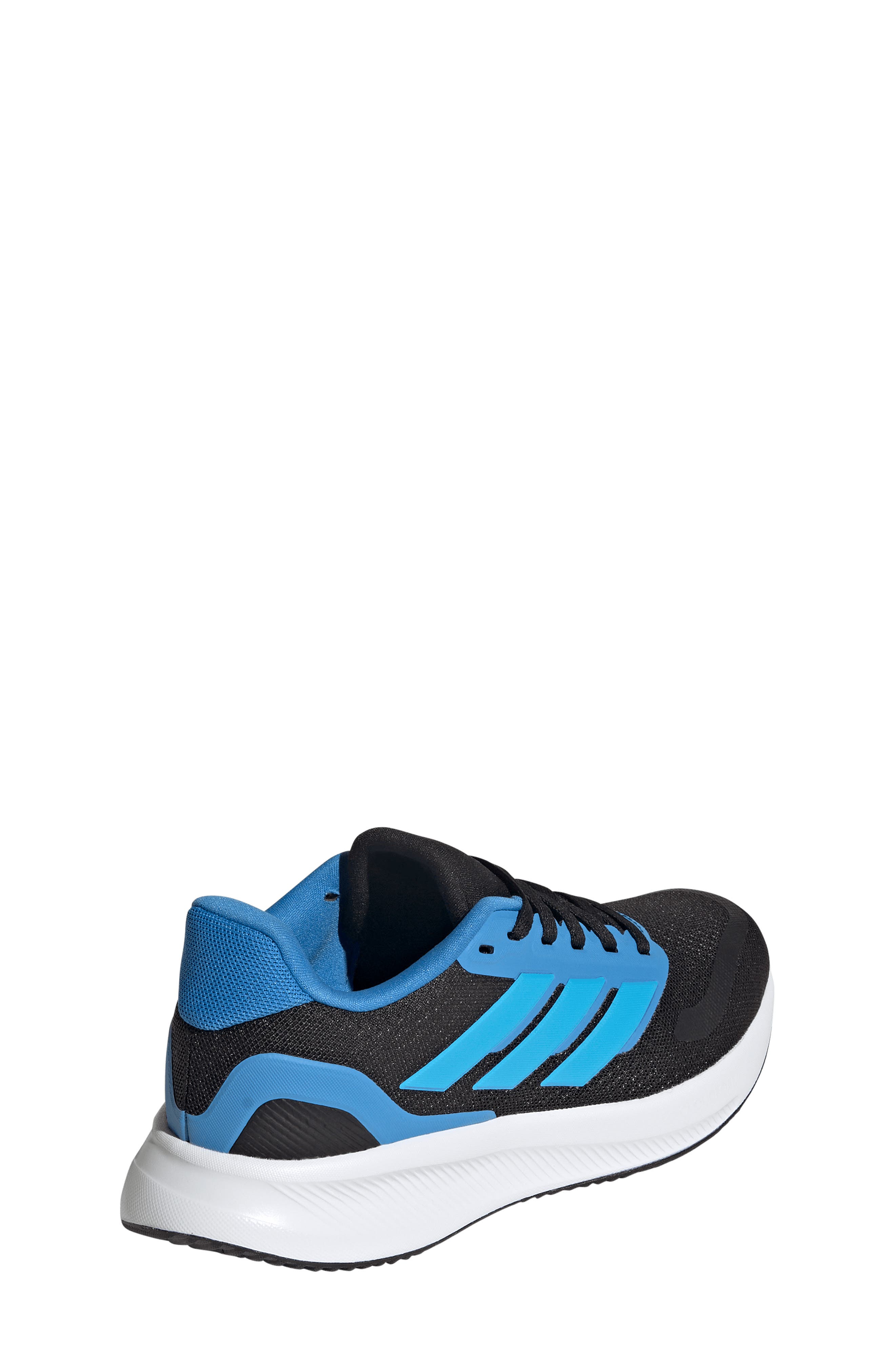 adidas Kids' Run Falcon 5 Running Shoe, Alternate, color, Black/ Aquamarine/ Ray Blue