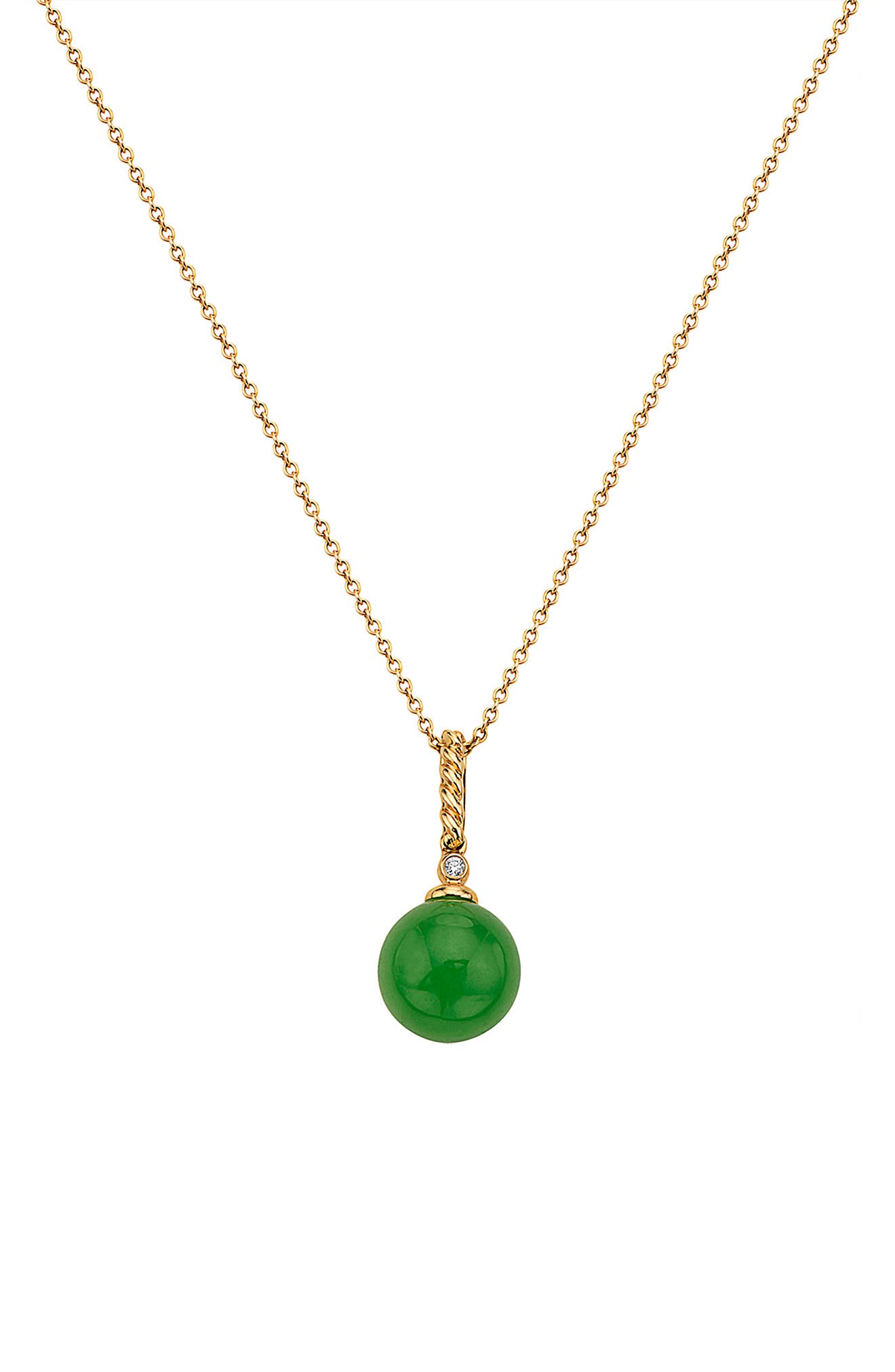 EFFY Jade & Diamond Accent Pendant Necklace