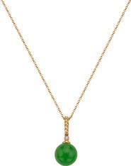 EFFY Jade & Diamond Accent Pendant Necklace