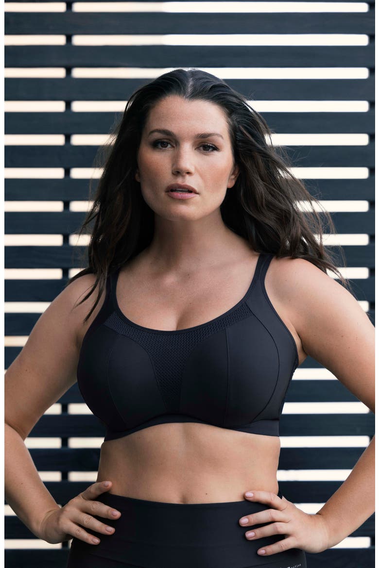 Elevate Underwire Sports Bra, Alternate, color, BLACK