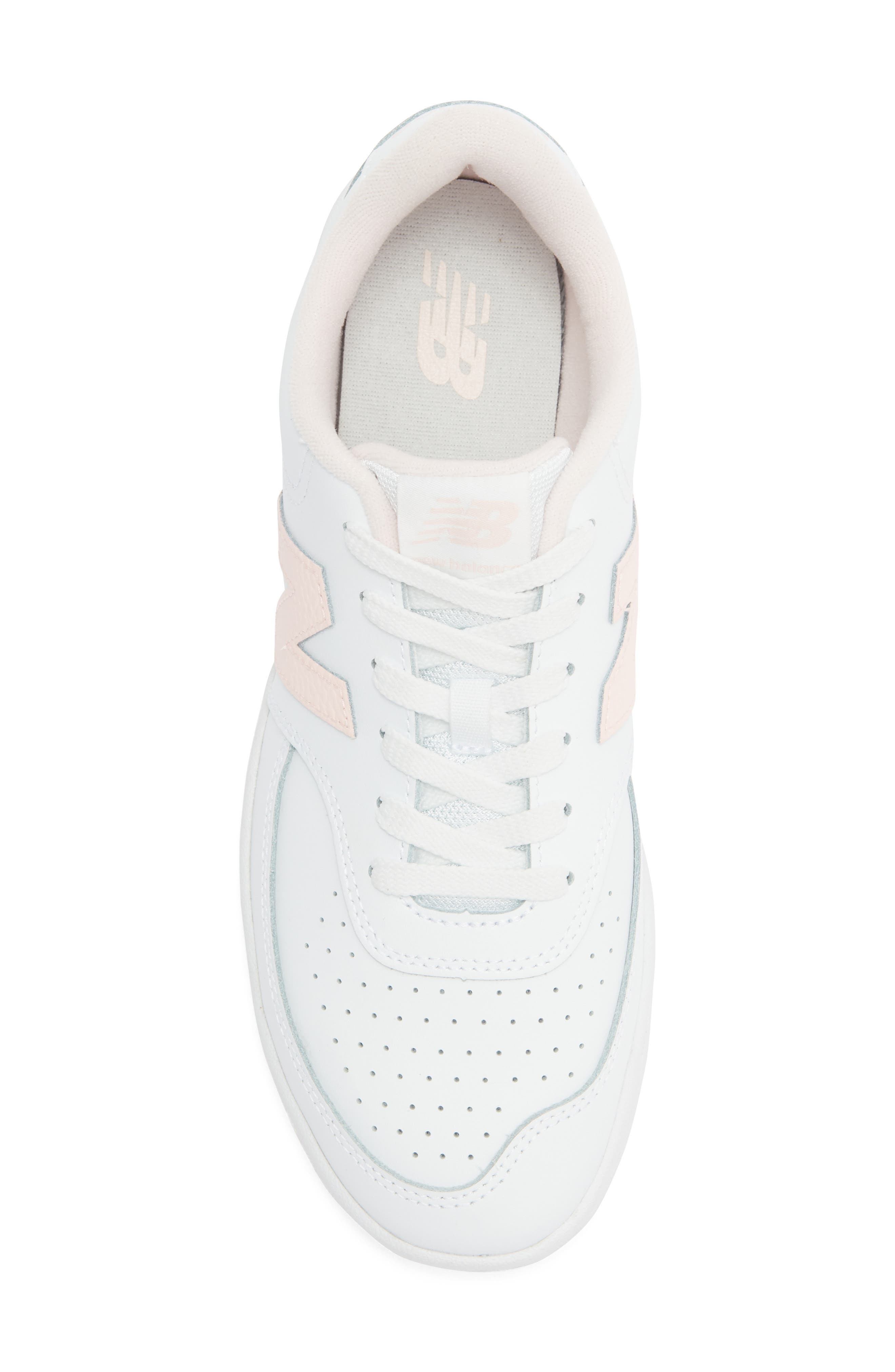 New Balance 080 Sneaker, Alternate, color, White/ Shell Pink