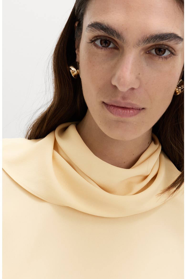 Scarf Detail Top, Alternate, color, YELLOW