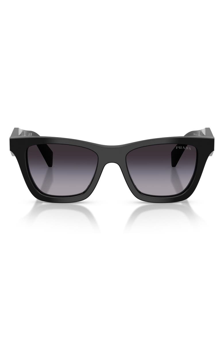 Prada 51mm Butterfly Sunglasses, Main, color, Black / Grey Gradient