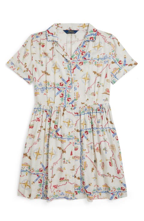 Kids' Short Sleeve Shirtdress (Big Kid)