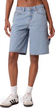 EDIKTED Low Rise Carpenter Bermuda Shorts | Nordstrom