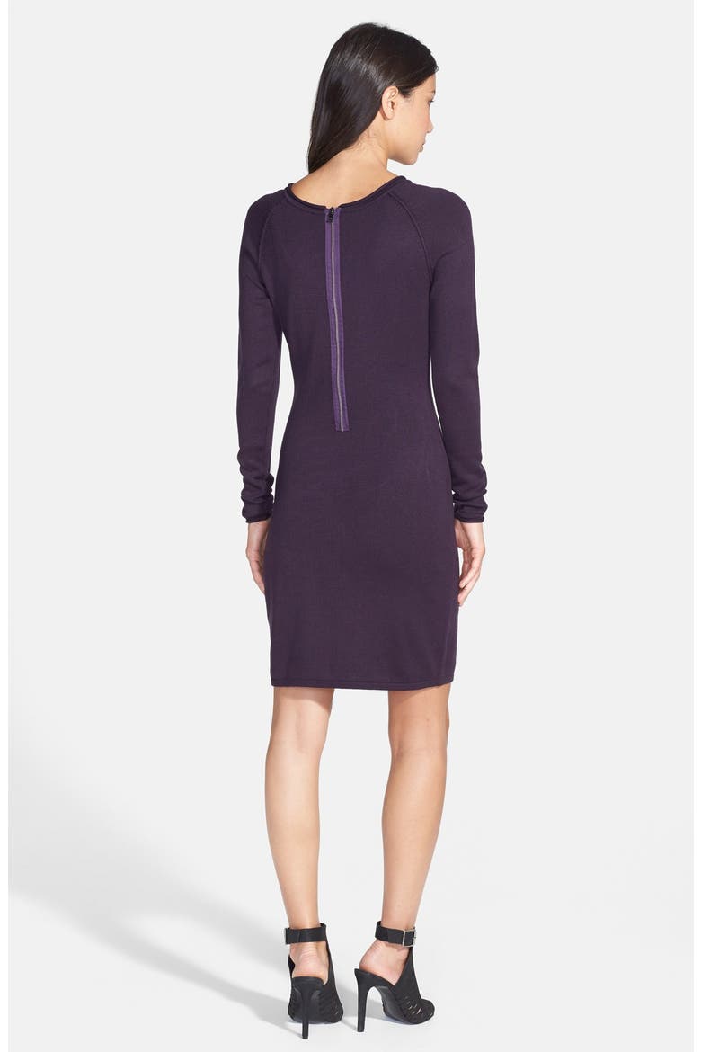 by Andrew Marc Raglan Sleeve Sweater Dress, Alternate, color, AMETHYST