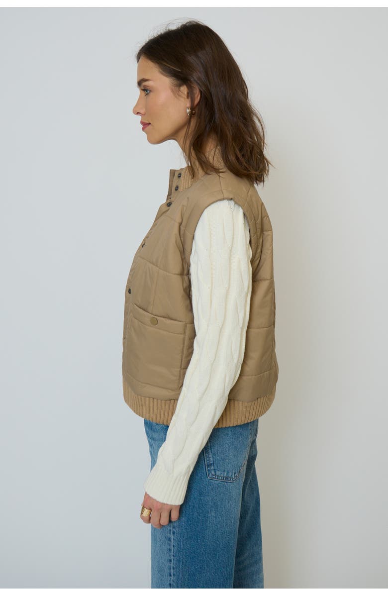 Central Park West Women's Brady Quilted Mixed Media Jacket, Alternate, color, 