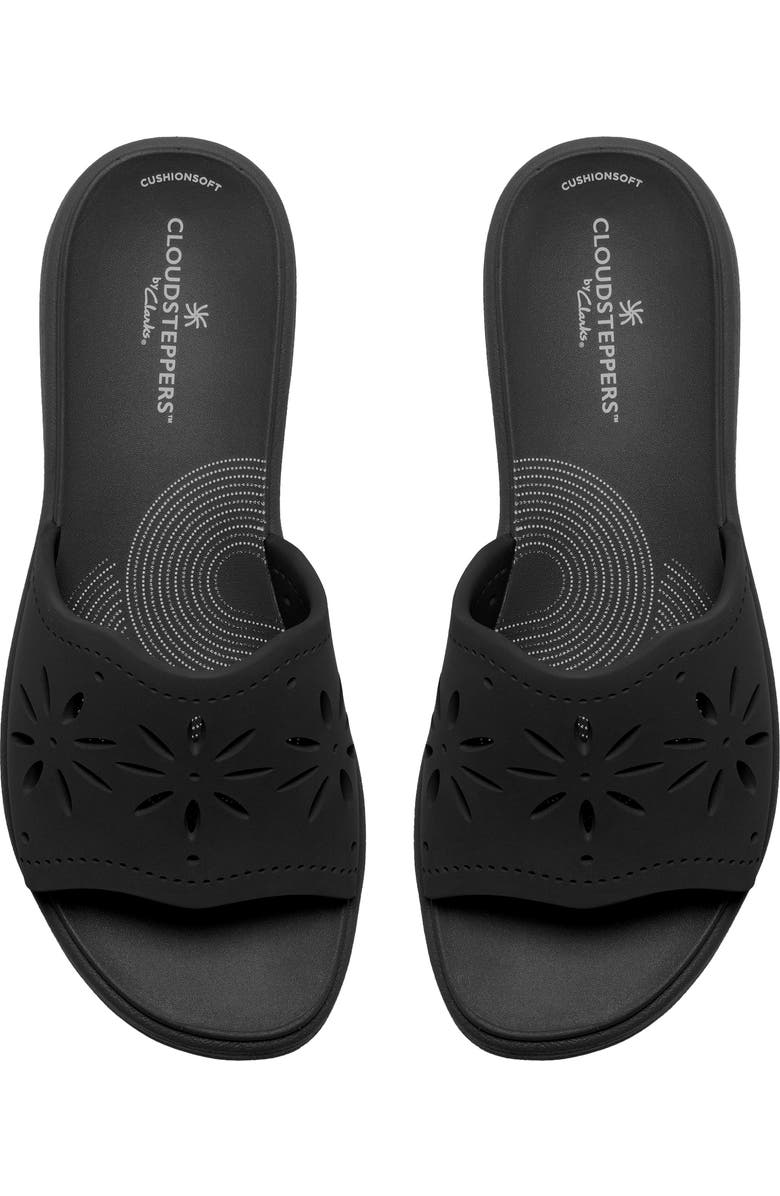 Clarks<sup>®</sup> Drift Floral Wedge Slide Sandal, Alternate, color, Navy