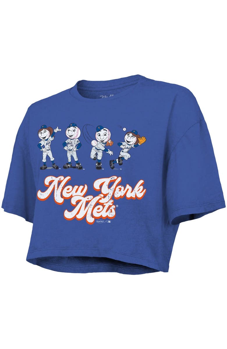 Majestic Threads Women's Majestic Threads Royal New York Mets Boxy Crop T-Shirt, Alternate, color, Royal