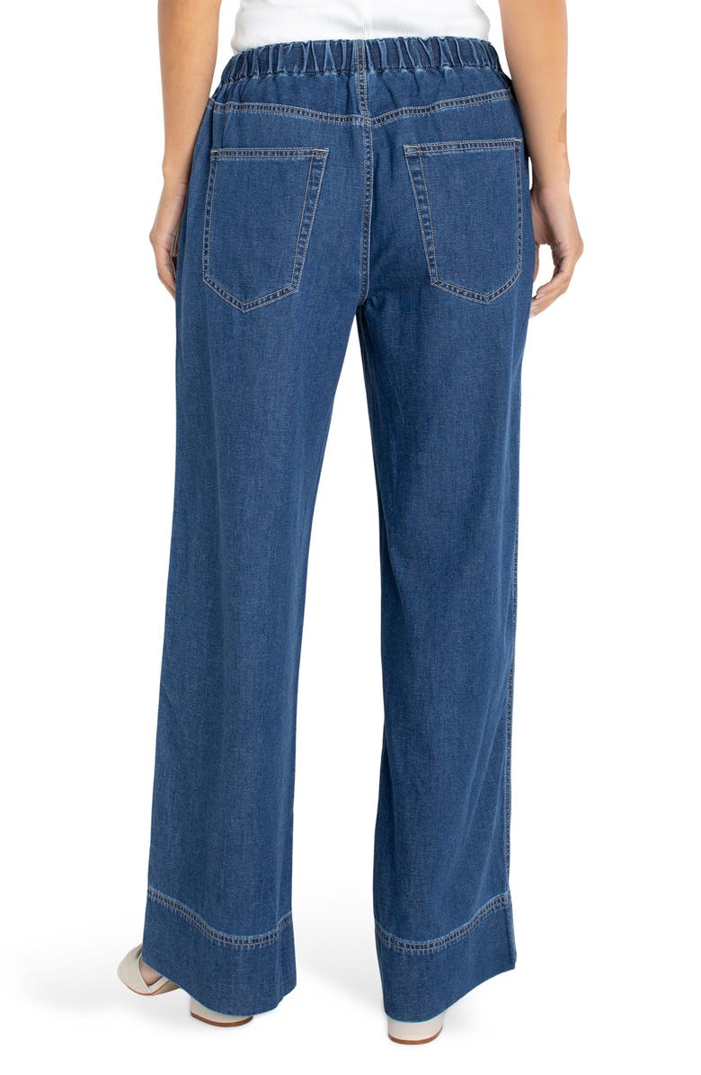 Liverpool Los Angeles Tie Waist Wide Leg Jeans, Alternate, color, Wilder