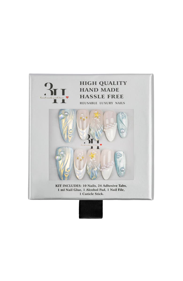 3H Nails Starry Dreams Luxury Handmade Press on Nails, Main, color, Soft Blue