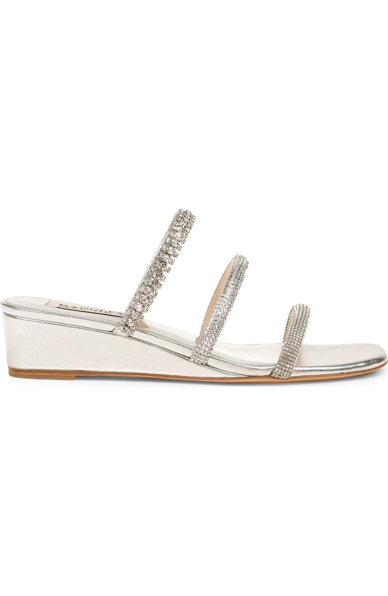 Badgley Mischka Collection Zofia Strappy Wedge Slide Sandal, Alternate, color,