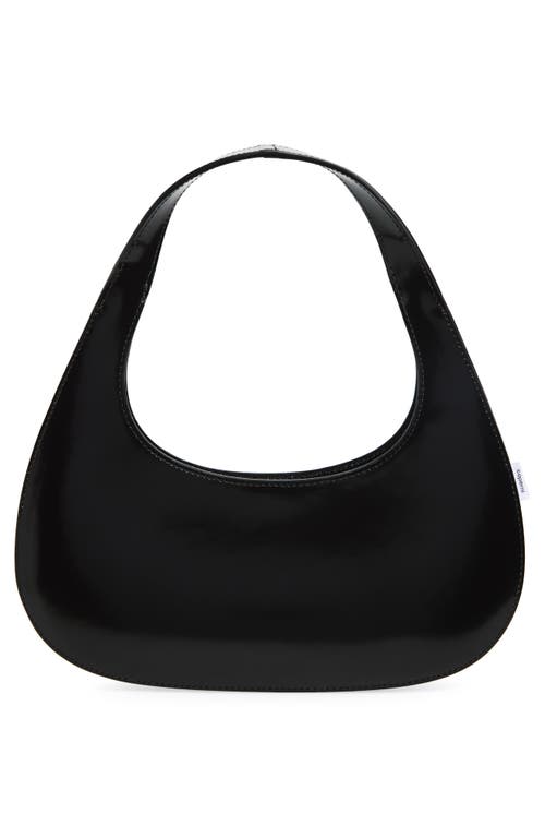 Coperni Swipe Baguette Leather Bag In Black