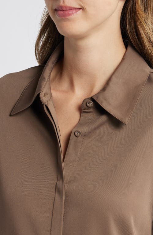 Wit & Wisdom Flare Cuff Button-up Shirt In Ginger Snap