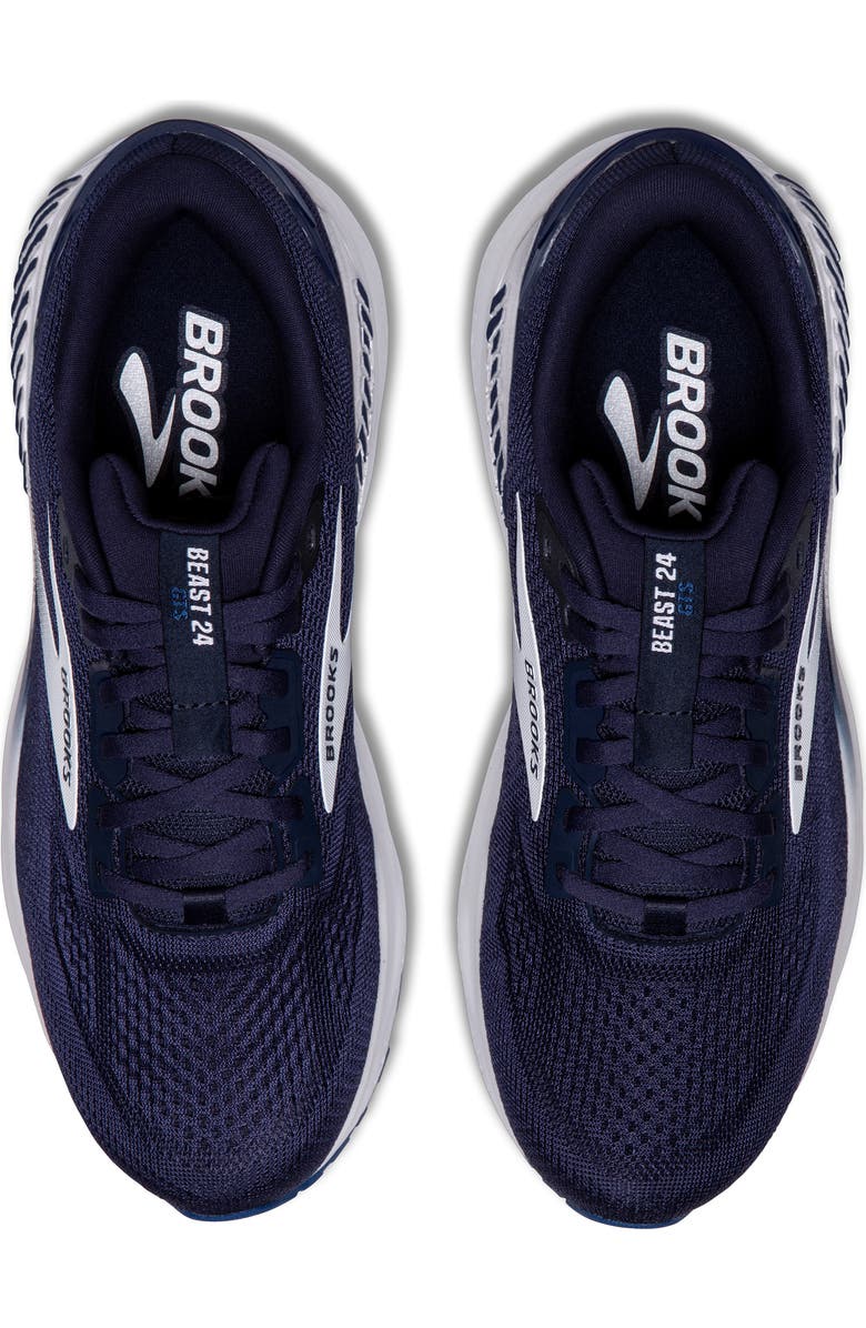 Brooks Beast GTS 24 Running Shoe, Alternate, color, Peacoat/ True Navy/ White