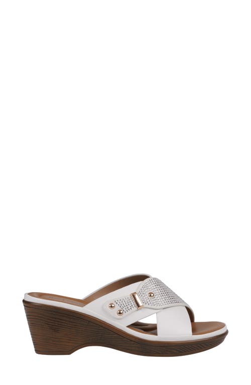 Gc Shoes Ash Comfort Wedge Sandal In White