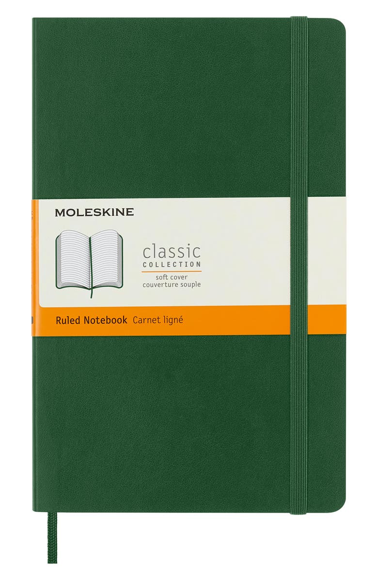 Moleskine Large Ruled Softcover Notebook, Main, color, Myrtle Green