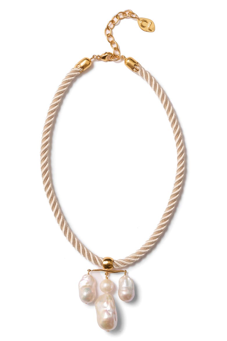 Freshwater Pearl Pendant Necklace, Main, color, WHITE PEARL