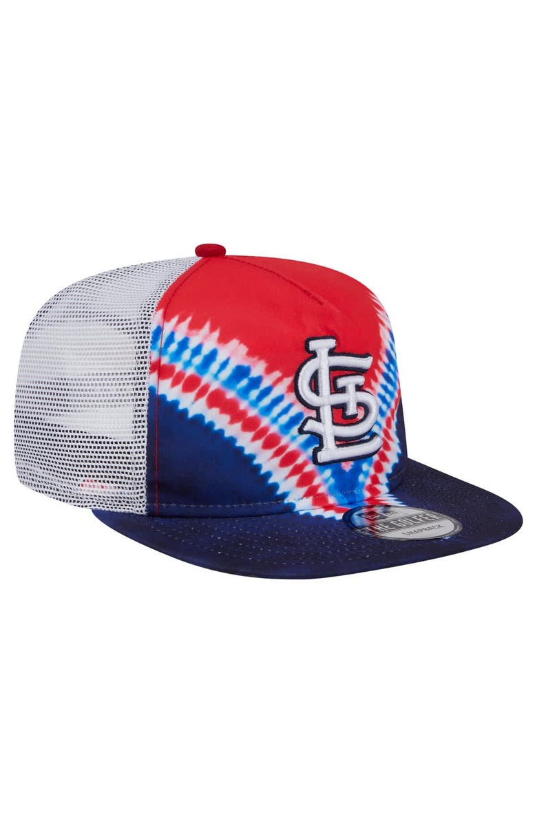 New Era Men's New Era St. Louis Cardinals Tie-Dye Golfer Trucker Adjustable Hat, Alternate, color, Red
