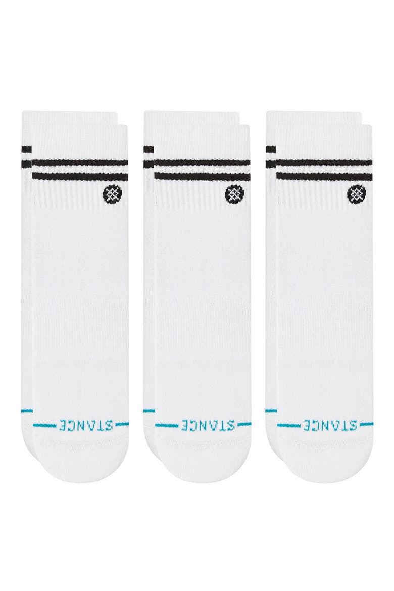 Core 3-Pack Cotton Blend Quarter Socks, Main, color, WHITE