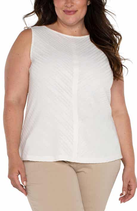 Liverpool Los Angeles Stripe Jacquard Sleeveless Top