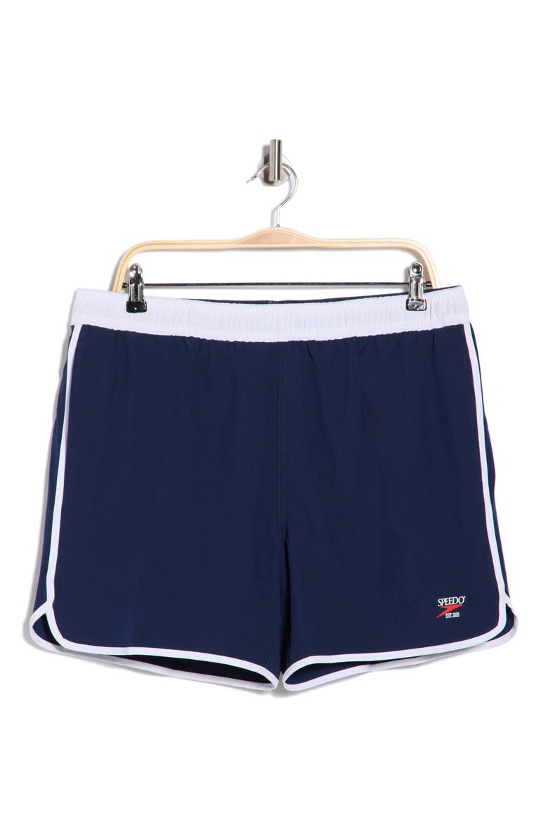 Logo Volley Swim Trunks, Alternate, color, NAVY