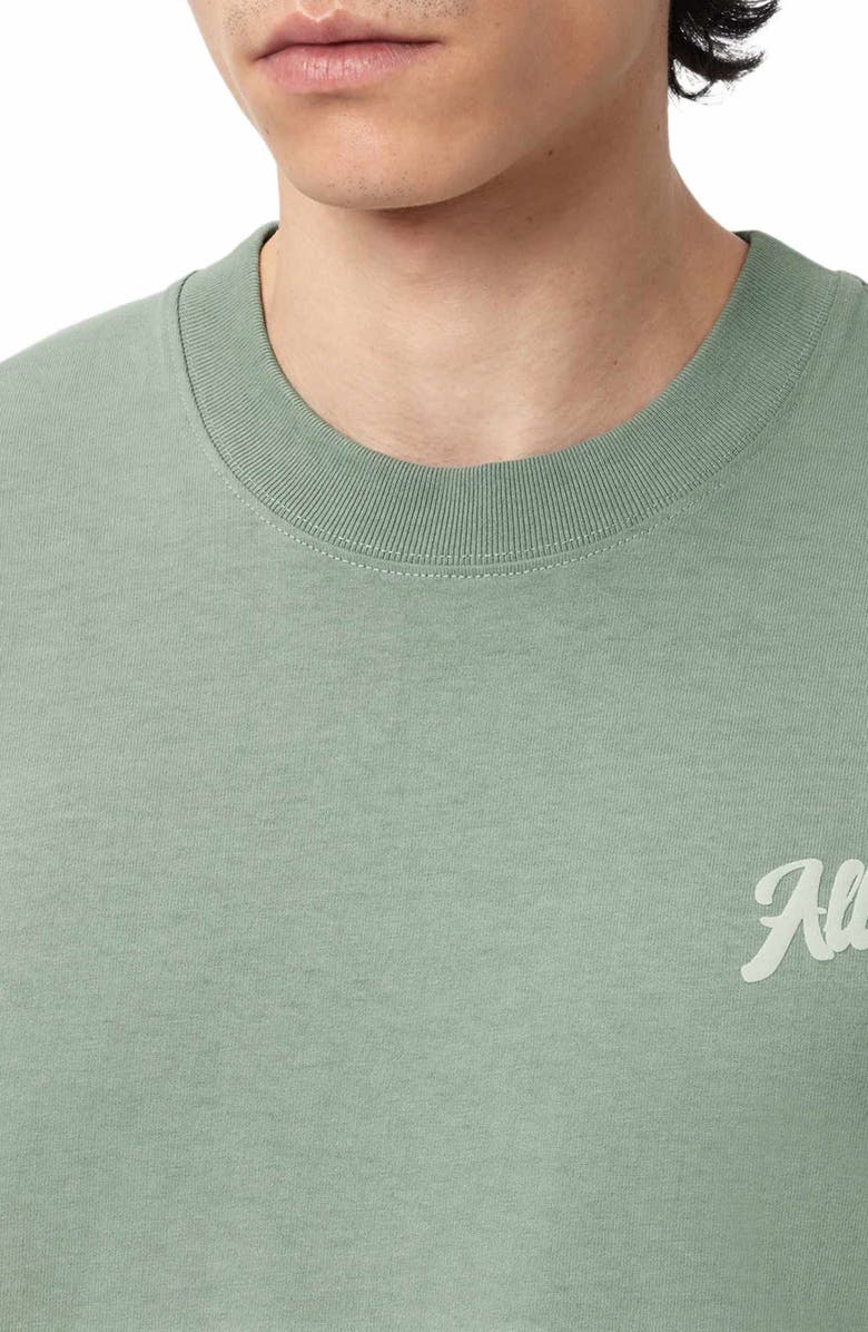 AllSaints Odyssey Cotton Graphic T-Shirt, Alternate, color, Spring Green
