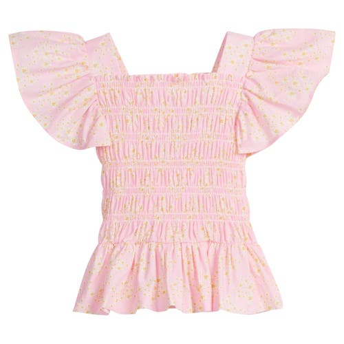 Bisby Kids' India Top In Pink Ditsy Floral