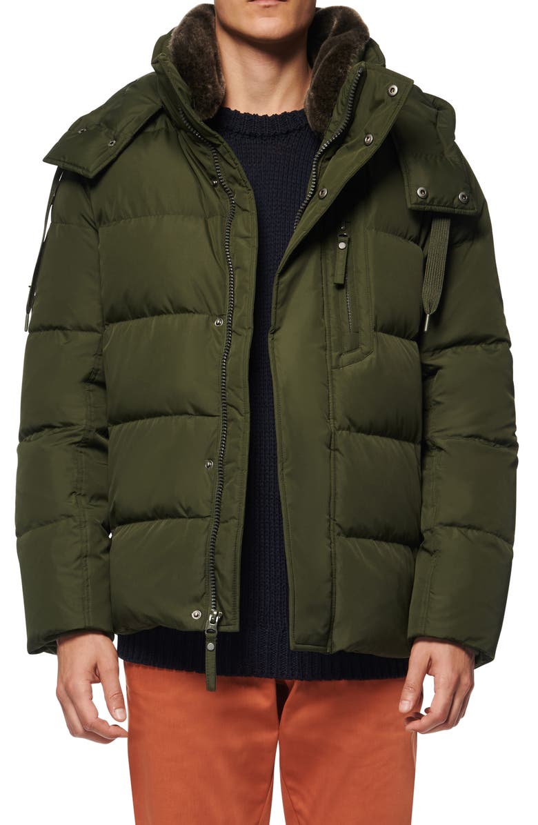 Marc New York Baltic Faux Fur Trim Down & Feather Fill Parka, Main, color, 