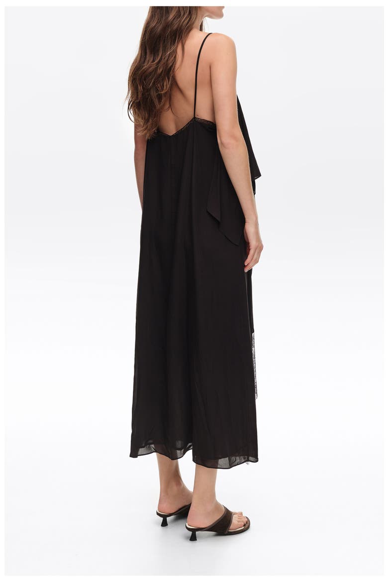 Flowing Layered Midi Dress, Alternate, color, WASHED BLACK