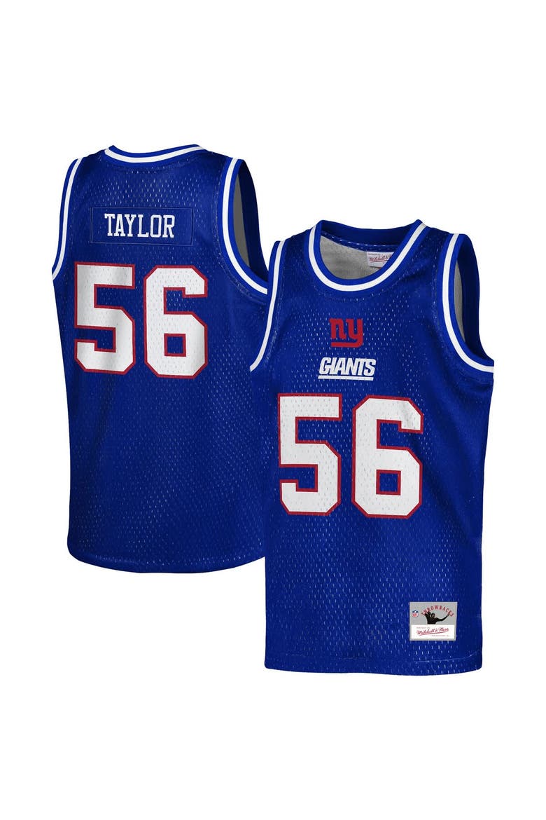 Youth Mitchell & Ness Lawrence Taylor Royal New York Giants Retired Player NFL Basketball Fashion Jersey, Main, color, Royal