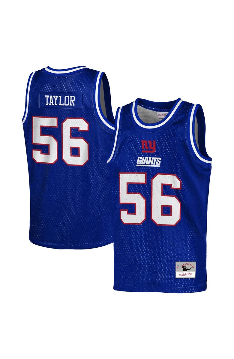 Mitchell & Ness Youth Mitchell & Ness Lawrence Taylor Royal New York Giants Retired Player NFL Basketball Fashion Jersey, Main, color, Royal