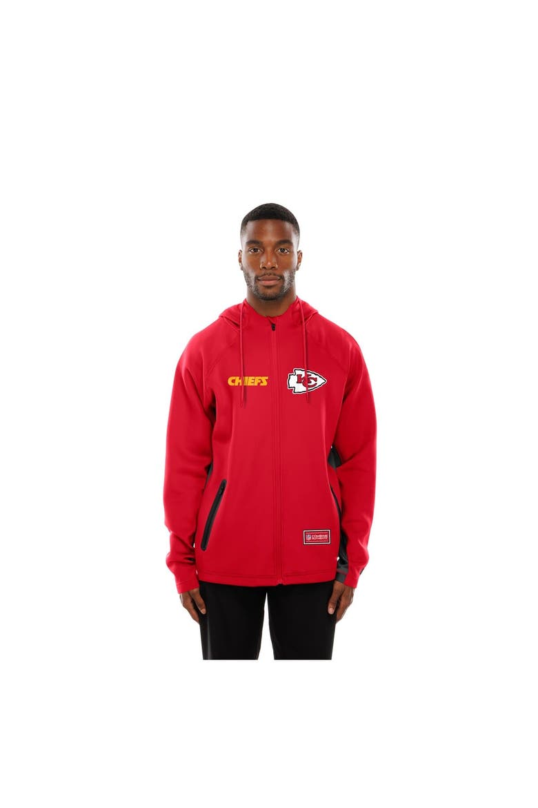 Men's New Era  Red Kansas City Chiefs Combine Authentic Raglan Scuba Full-Zip Hoodie, Alternate, color, Red