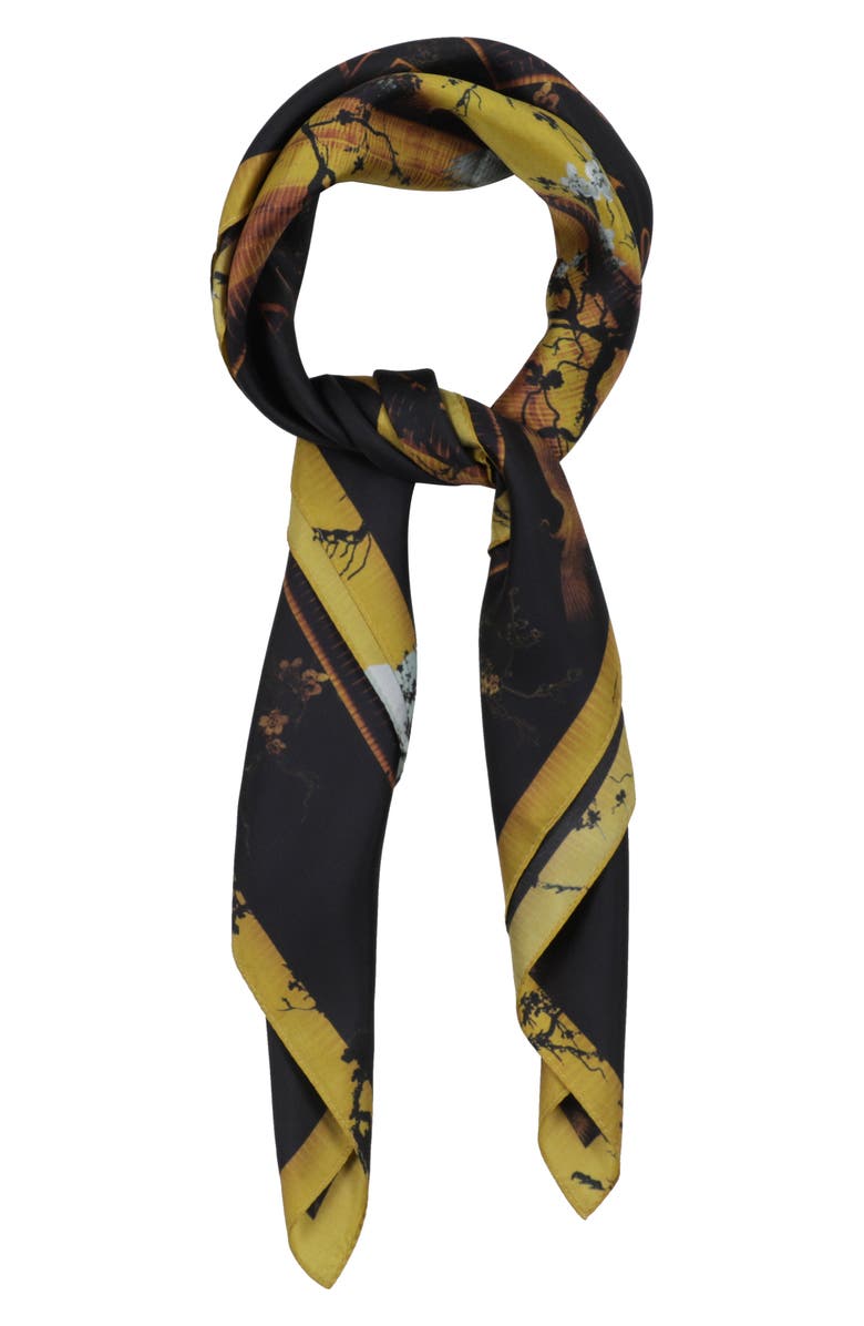 AllSaints Aurora Silk Square Scarf, Main, color, 