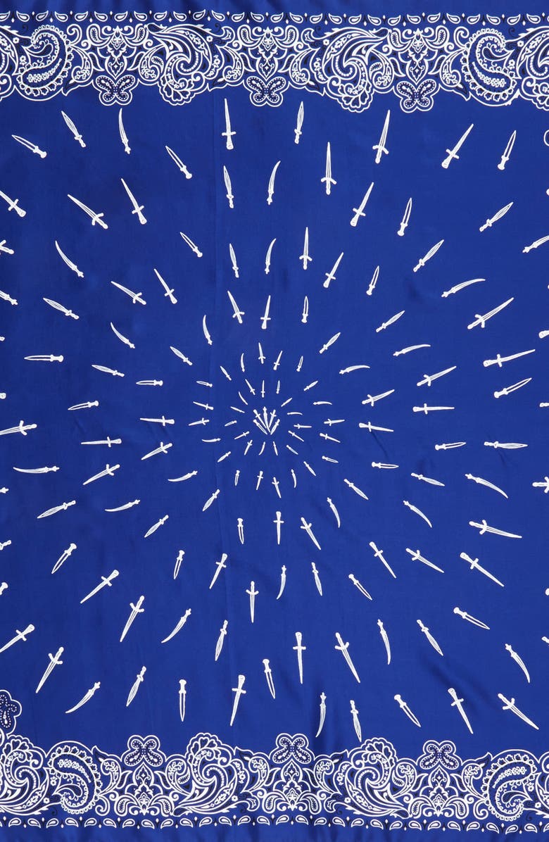 rag & bone Dagger Print Silk Bandana Scarf, Alternate, color, 