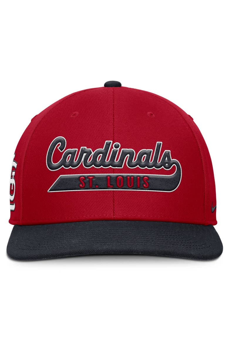Nike Men's Nike Red/Navy St. Louis Cardinals Pro Performance Snapback Hat, Alternate, color, Red