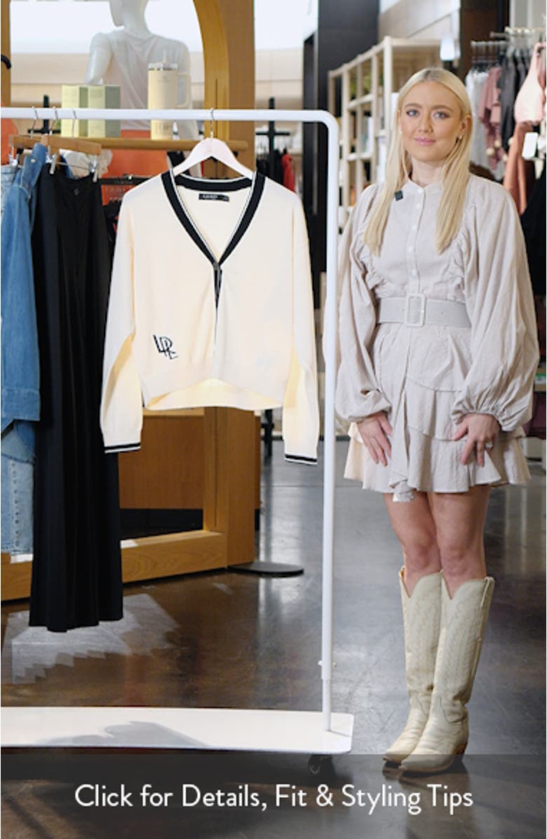 Two-Tone Cotton Blend Cardigan, sales video thumbnail