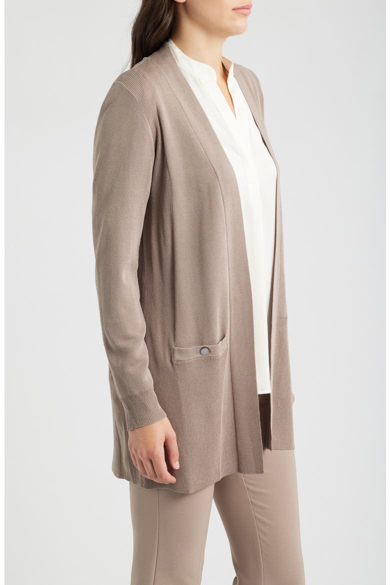 Open Front Cardigan, Alternate, color, NATURAL CLAY