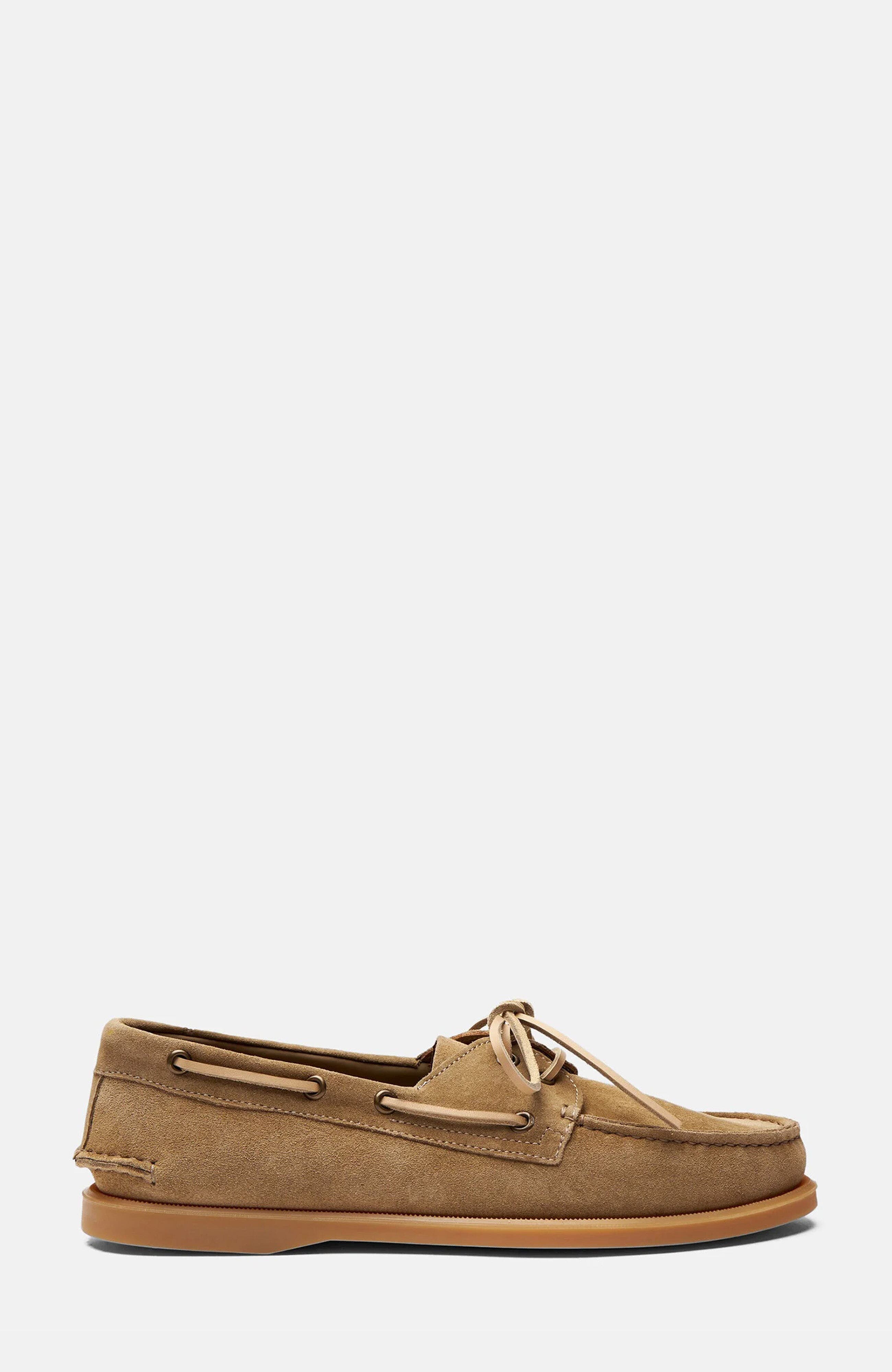 Morgan Boat Shoes, Alternate, color, Beige - Suede