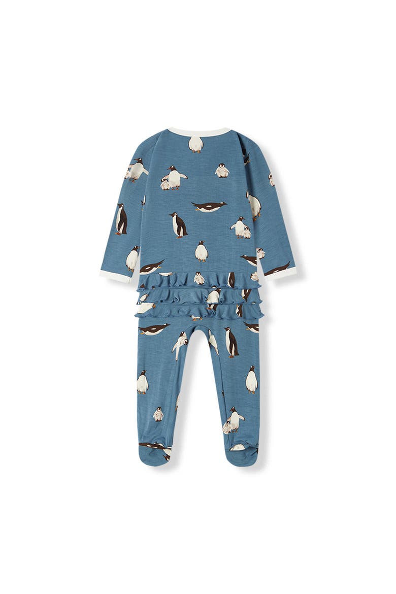 Luxe Stretch Ruffle Footed Romper, Alternate, color, Chipmunk