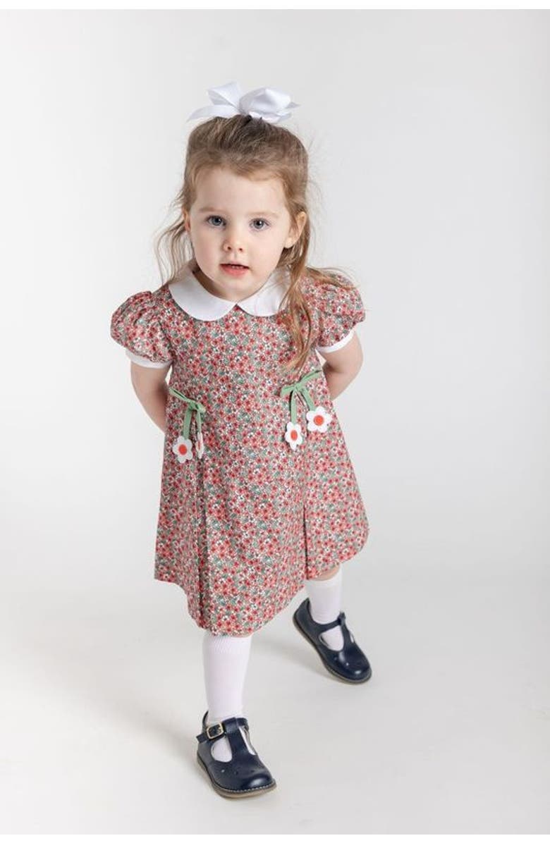 Florence Eiseman Floral Dress With Flowers, Alternate, color, Red Floral