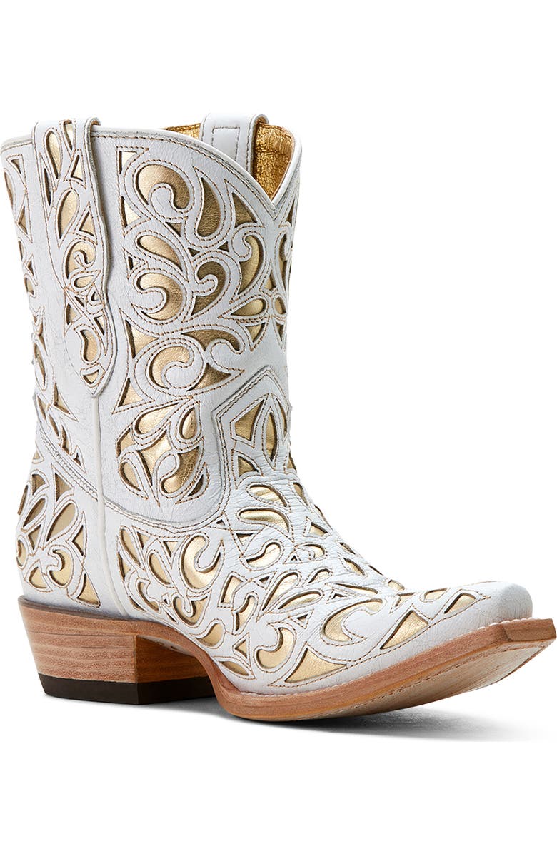 Ariat Valentina Western Boot, Main, color, Alabaster/Gold