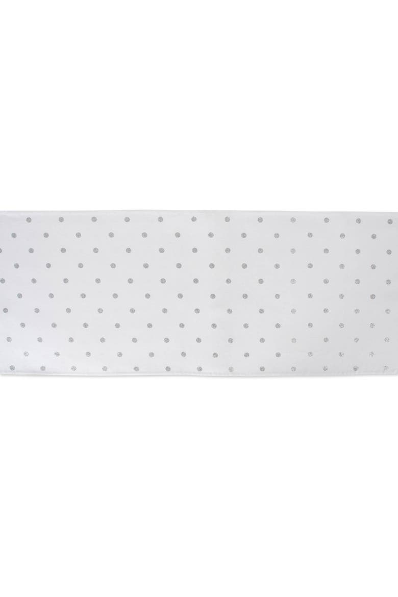 Metallic Reversible Polka Dot Table Runner, Alternate, color, Silver