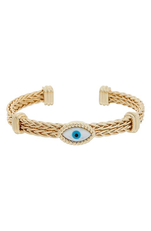 Evil Eye Enamel Cuff Bracelet