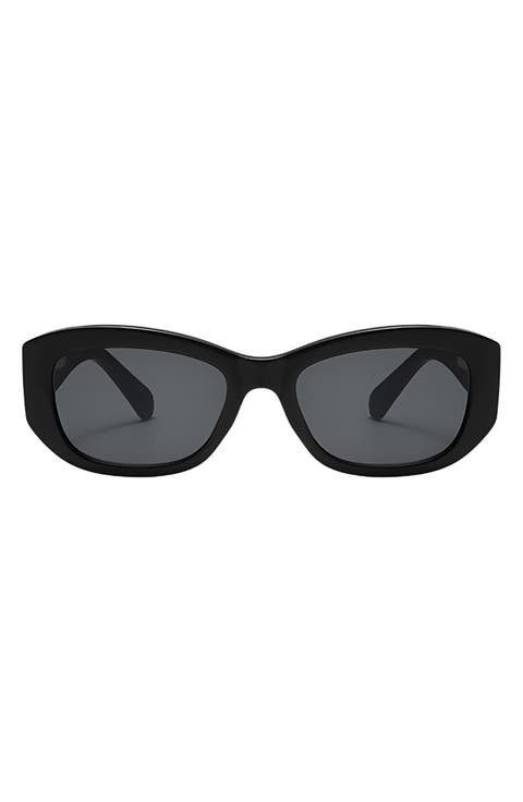 Simone 55mm Polarized Geometric Sunglasses