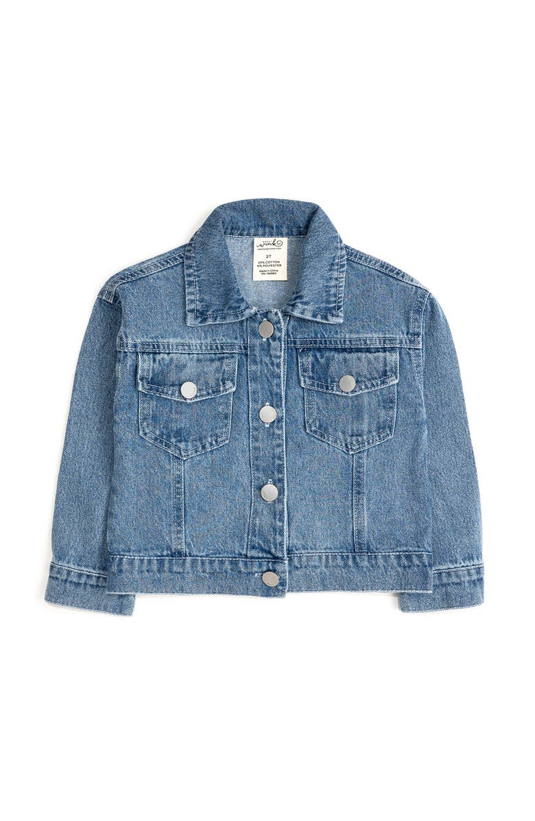 Sweet Wink Game Day Football Sequin Patch Denim Jacket, Alternate, color, 